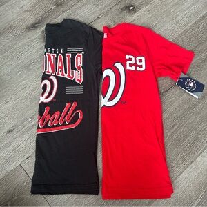 NWT Kids 12/14 MLB Baseball Short Sleeve Cotton Tee Shirts Nationals Wood James